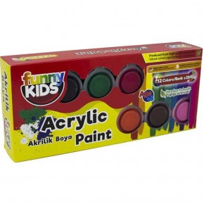 Funny Kids Akrilik Boya 12 Renk 25 ML 1550