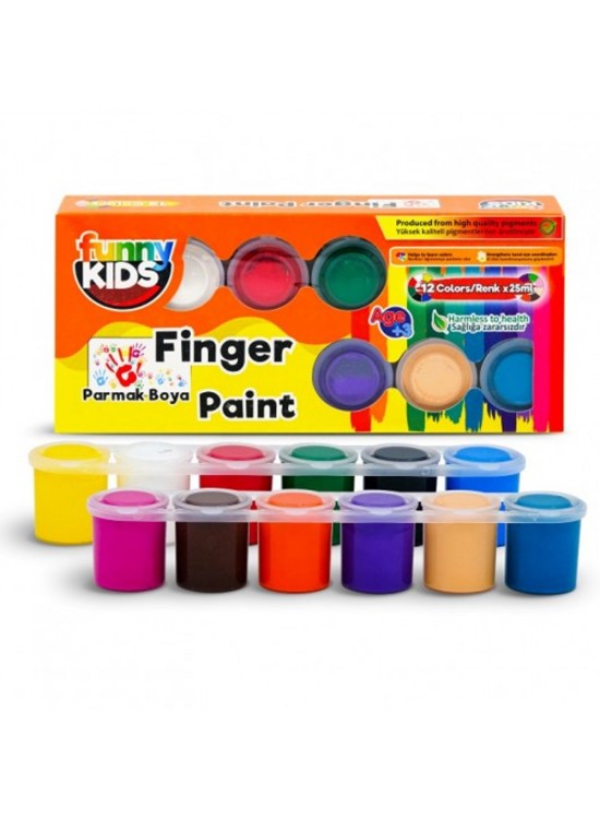 Funny Kids Parmak 12 Lİ Set 25 ML Funny Kids Parmak 12 Lİ Set 25 ML