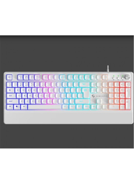 Gameagle GE2008 Frost Blade RGB Membran Beyaz Oyuncu Klavyesi Gameagle GE2008 Frost Blade RGB Membran Beyaz Oyuncu Klavyesi