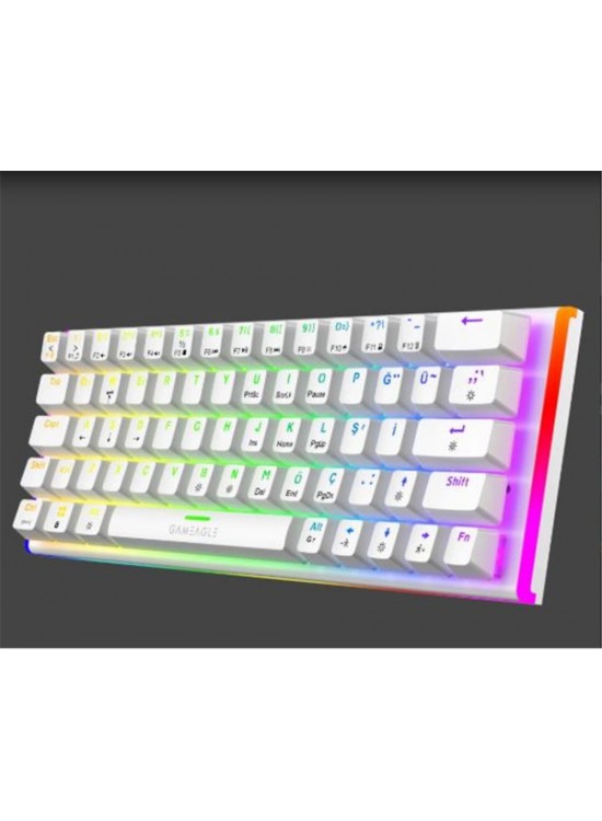 Gameagle GE2026 Caladrıa RGB Kablolu TR Layout Mekanik Beyaz Oyuncu Klavyesi