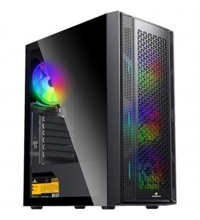 GameboosterGB-PE05B 600w 80+ USB3.0 Full Siyah Tempered Glass RGB Fanlı kasa