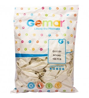 Gemar Balon G120 33Cm 100 Lü Beyaz #01