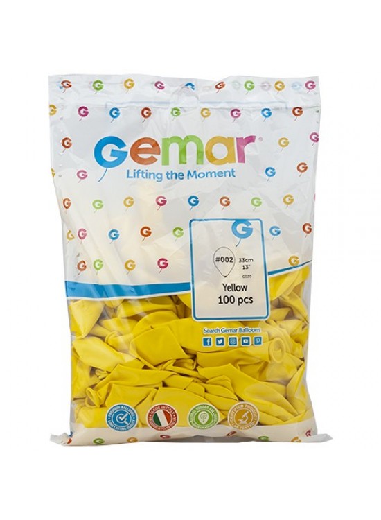 Gemar Balon G120 33Cm 100 Lü Sarı #02