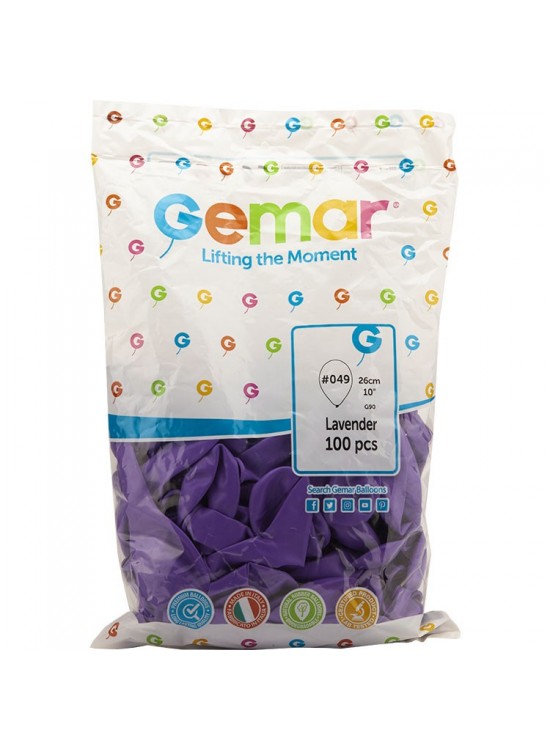 Gemar Balon G90 26Cm 100 Lü Lila 049
