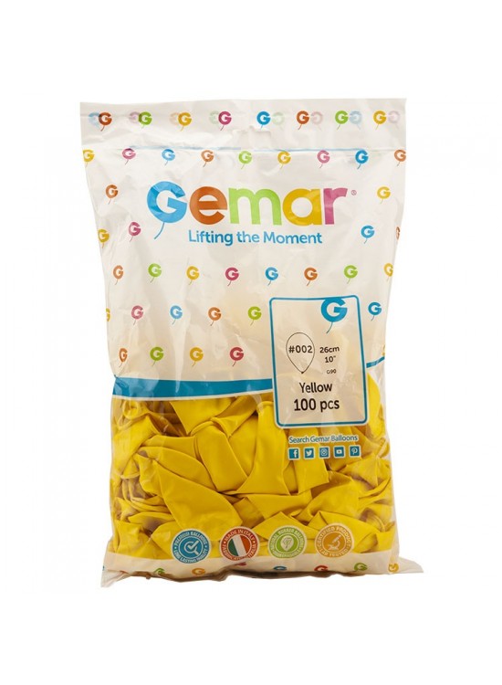 Gemar Balon G90 26Cm 100 Lü Sarı 02