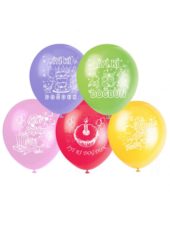 Gemar Balon GD90 26Cm 100 Lü Doğum Günü Türkçe