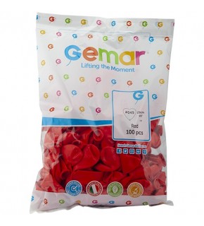 Gemar Balon Kalpli 10" 25cm #05 CR Kırmızı 100 lü