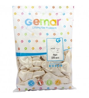 Gemar Metalik Balon Gm110 28Cm 100 Lü Beyaz 028