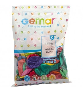 Gemar Metalik Balon Gm110 28Cm 100 Lü Karışık #082