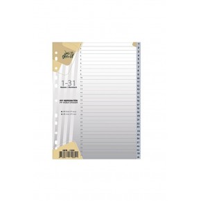 Gen-of  Seperatör 1-31 Rakamlı Plastik A4