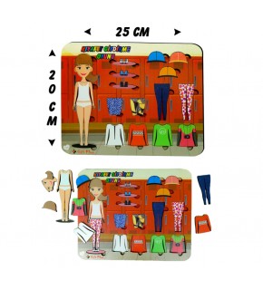 Gift Plus Ahşap Kıyafet Giydirme 20x25