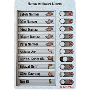 Gift Plus Ahşap Namaz ve İbadet Listem 135X195