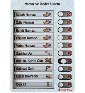 Gift Plus Ahşap Namaz ve İbadet Listem 135X195