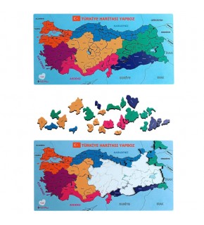 Gift Plus Ahşap Türkiye Haritası Yapboz 20x40