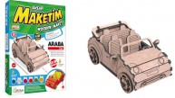 Giftölye 3D Ahşap Araba