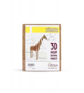 Giftölye 3D Ahşap Biblo Zürafa HB-013
