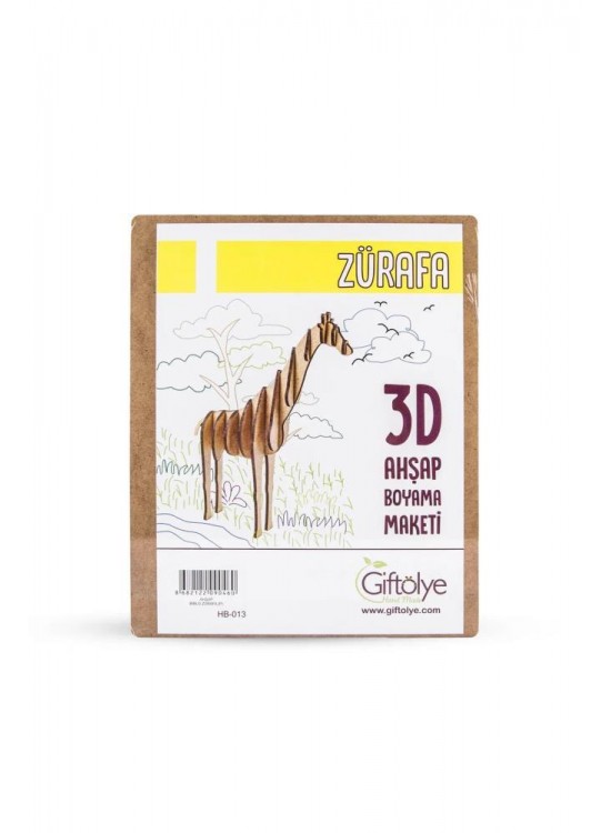 Giftölye 3D Ahşap Biblo Zürafa HB-013