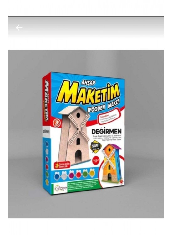Giftölye 3D Ahşap Değirmen (Küçük)