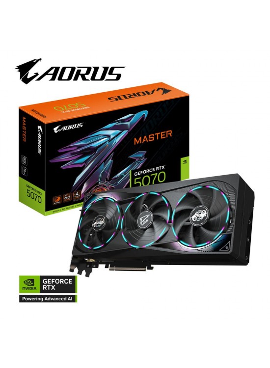 Gigabyte Aorus GeForce RTX5070 Master 12GB 192bit GDDR7 GV-N5070AORUS M-12GD Ekran Kartı Gigabyte Aorus GeForce RTX5070 Master 12GB 192bit GDDR7 GV-N5070AORUS M-12GD Ekran Kartı