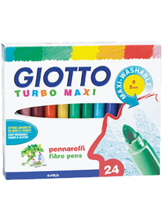 Giotto Keçeli Boya Kalemi Turbo Maxi 24 Renk 455000 Giotto Keçeli Boya Kalemi Turbo Maxi 24 Renk 455000