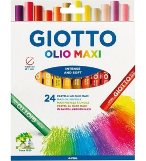 Giotto Olio Maxi  Yağlı Pastel (Silindir) Askılı Paket 24 Lü 293800