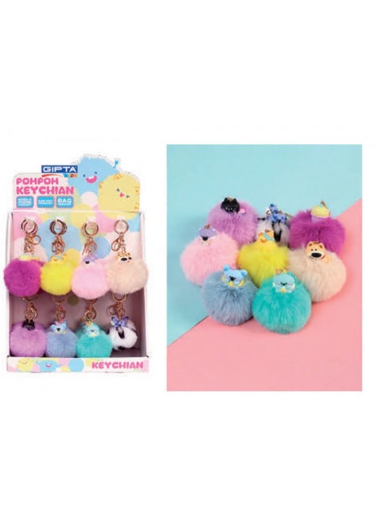 Gıpta Anahtarlık-lıttle Chubby Pompom 6 Renk 24 Lü