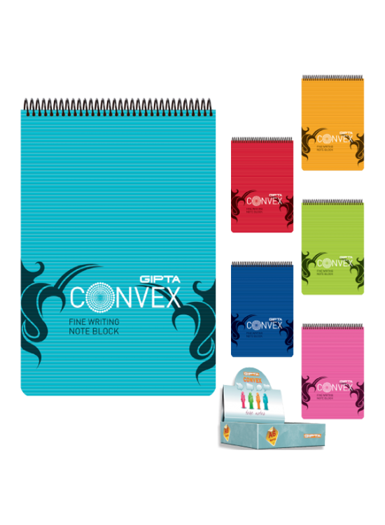 Gıpta Bloknot Convex Spiralli Plastik Kapak Çizgili 100 YP A5 1395