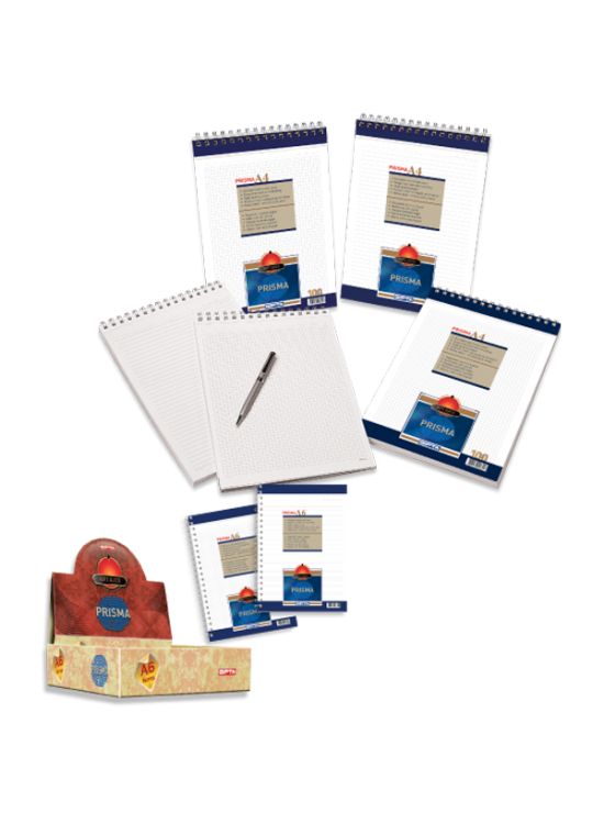 Gıpta Bloknot Prisma Spiralli Karton Kapak Çizgili 100 YP A4 1376 Gıpta Bloknot Prisma Spiralli Karton Kapak Çizgili 100 YP A4 1376