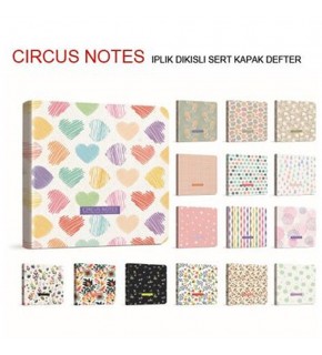 Gıpta Cırcus Notes İp.dk.Sert Kapak Defter 15x15 120 YP Ç.siz-st