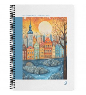 Gıpta Cıty Spiralli Sert Kapak Defter 17x24 80 YP Kareli