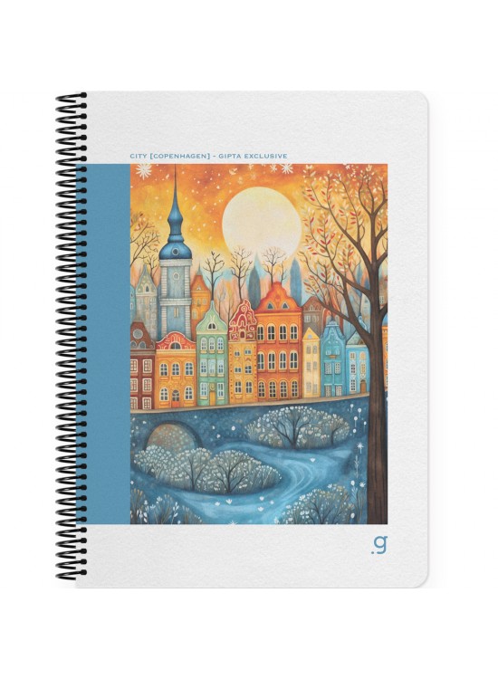Gıpta Cıty Spiralli Sert Kapak Defter 17x24 80 YP Kareli