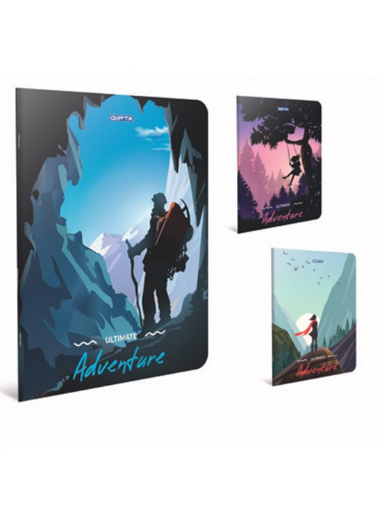 Gıpta Dikişli Karton Kapak Defter Adventure A6 80 YP Kare.Stn (1 Adet)