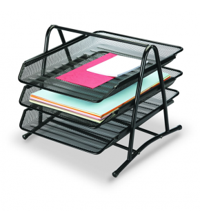 Gıpta Evrak Rafı Metal Perforeli 3 LÜ Siyah F0001