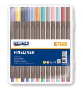 Gıpta Fineliner 0.4 MM Üçgen 12 Renk K606