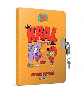Gıpta Hatıra Defteri Kral Şakir Kilit.ip.Dk.Sert Kapak 14x20-96 YP