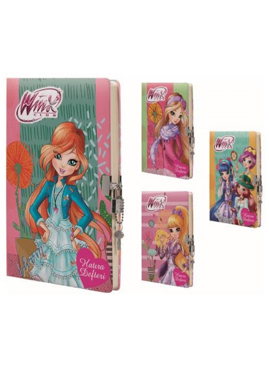 Gıpta Hatıra Defteri Wınx Kilitli İp.Dkş.Sert Kapak 14x20 96 YP