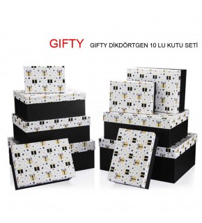 Gıpta Hediye Kutusu Gıfty Dikdörtgen 10 LU BX67880
