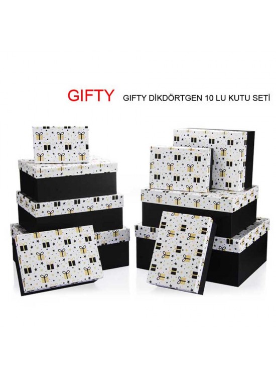 Gıpta Hediye Kutusu Gıfty Dikdörtgen 10 LU BX67880 Gıpta Hediye Kutusu Gıfty Dikdörtgen 10 LU BX67880