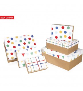 Gıpta Hediye Kutusu Jolly Dikdörtgen 6 Li Bx16830