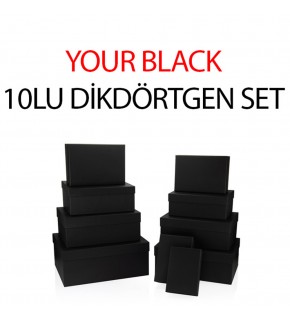 Gıpta Hediye Kutusu Your Black Dikdörtgen 10 Lu 4-Bx08940-2161