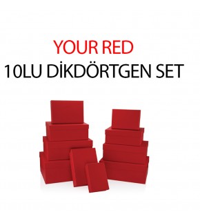 Gıpta Hediye Kutusu Your Red Dikdörtgen 10 Lu Bx08950