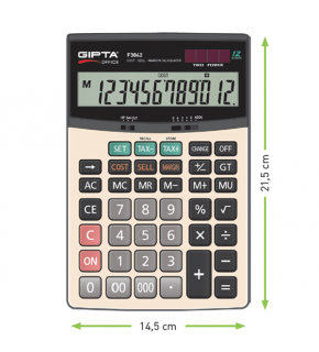 Gıpta Hesap Makinesi Masa Üstü 12 Hane F3042