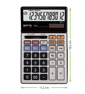 Gıpta Hesap Makinesi Masa Üstü 12 Hane F3040