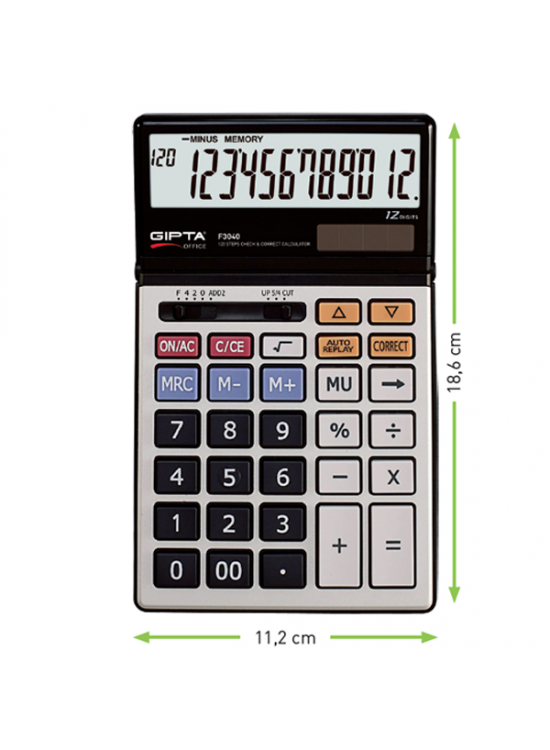Gıpta Hesap Makinesi Masa Üstü 12 Hane F3040