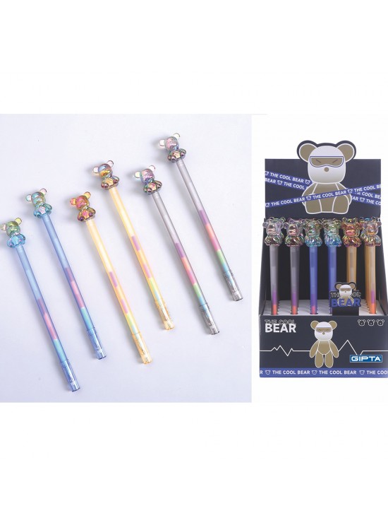 Gıpta Jel Kalem-bear Raınbow Renkli 24 Lü