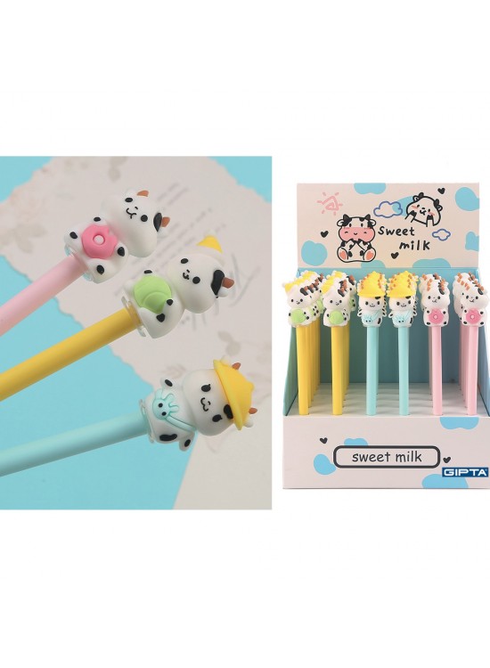 Gıpta Jel Kalem-cute Cow Silinebilir Jel 24 Lü