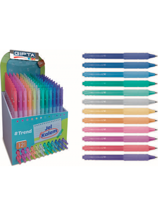 Gıpta Jel Kalem Trend Akrilik Jel 12 Renk 0.5 144 Lü Std F1478