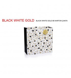 Gıpta Karton Çanta Siyah Whıte Gold B5