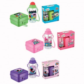 Gıpta Kral Şakir Beslenme Kabı-Pipetli Tritan Matara Set