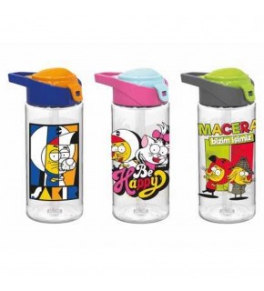 Gıpta Matara Kral Şakir Pipetli Desenli Tritan 500 CC